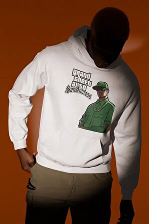 GTA San Andreas Baskılı Unisex Oversize Hoodie
