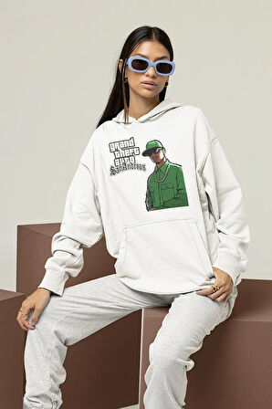 GTA San Andreas Baskılı Unisex Oversize Hoodie