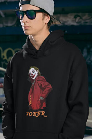 Tasarım Joker Baskılı Unisex Oversize Hoodie