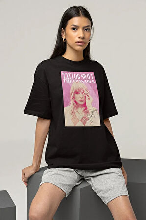 Şarkıcı Taylor Swift Baskılı Oversize Tişört, Unisex The Eras Tour Tişört