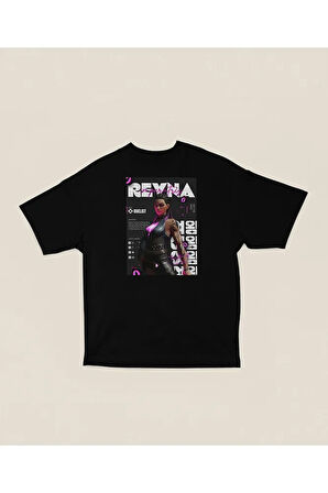 Duelist Reyna Baskılı Unisex Oversize Vallorant Tişört