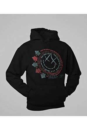 Tasarım Blink-182 Baskılı Unisex Oversize Hoodie
