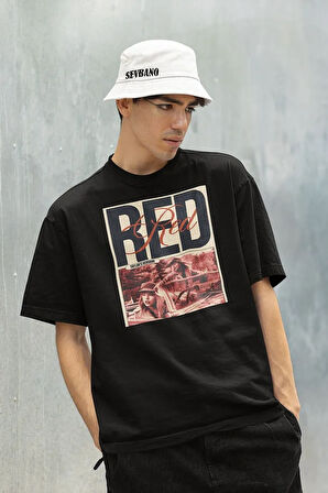 Taylor's Version Red Baskılı Unisex Tişört, Oversize Şarkıcı Taylor Swift Tişört