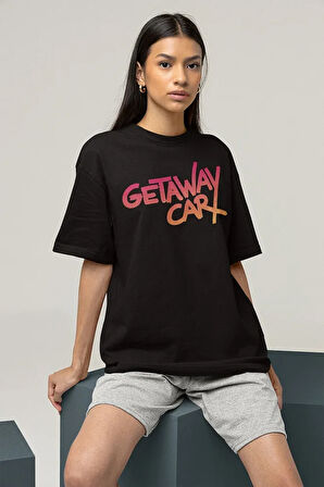 Getaway Car Taylor Swift Baskılı Unisex Oversize Şarkıcı Tişört