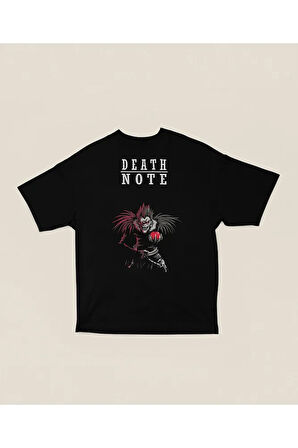 Death Note Baskılı Unisex Oversize Anime Tişört