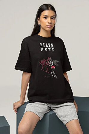 Death Note Baskılı Unisex Oversize Anime Tişört