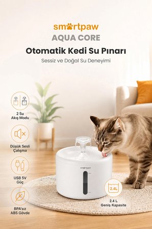 Smartpaw Aqua Core Kedi Su Pınarı (Distribütör Garantili)