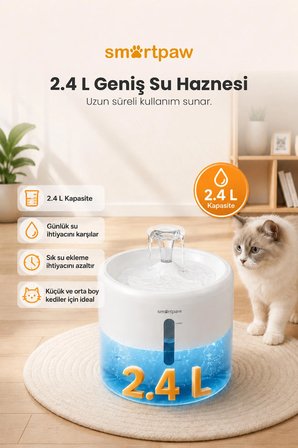 Smartpaw Aqua Core Kedi Su Pınarı (Distribütör Garantili)