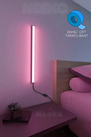 Mini Stick - Uzaktan Kumandalı Rgb Led 16 Renk Aplik - 54 Cm