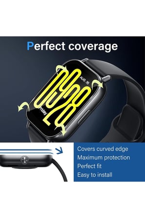 Redmi Watch 5 Active Uyumlu Cam 9H Ekran Koruyucu Kolay Kurulum Aparatlı Darbe Emici