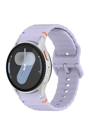 Samsung Galaxy Watch 4/5/6/7/FE/40/44/Classic/42/43/46/47 Uyumlu Örgü Çizgili Spor Silikon Kordon