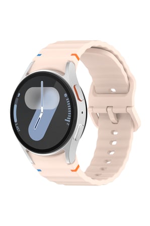 Samsung Galaxy Watch 4/5/6/7/FE/40/44/Classic/42/43/46/47 Uyumlu Örgü Çizgili Spor Silikon Kordon