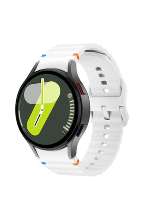 Samsung Galaxy Watch 4/5/6/7/FE/40/44/Classic/42/43/46/47 Uyumlu Örgü Çizgili Spor Silikon Kordon