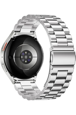 Samsung Galaxy Watch 4/5/6/7/FE/40/44/Classic/42/43/46/47 Uyumlu Kavisli Giriş Paslanmaz Çelik Kordon