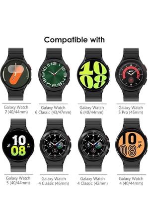 Samsung Galaxy Watch 4/5/6/7/FE/40/44 Classic 42/43/46/47mm Uyumlu Titanyum Paslanmaz Çelik Kordon