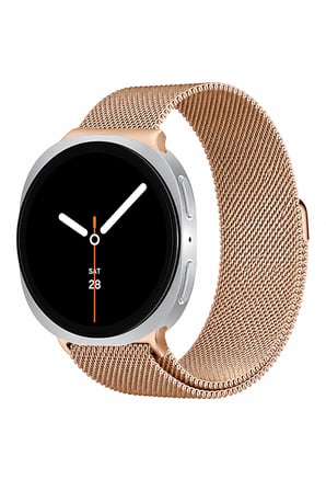 Samsung Galaxy Watch 8 / Watch 9 – 40 mm / 44 mm / Classic 46mm Metal Tokalı Silikon Kordon