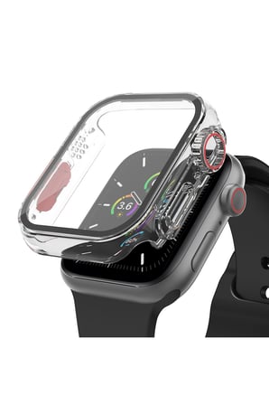 Apple Watch 41 mm Uyumlu Watch Ultra Görünümlü Kasa ve Ekran Koruyucu Set Kılıf Fit Kalıp Sert Pc