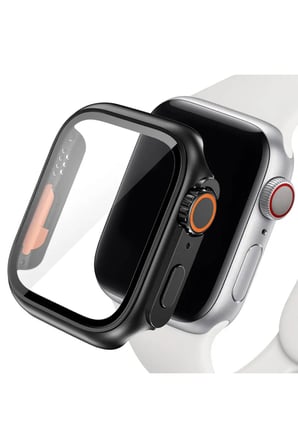 Apple Watch 41 mm Uyumlu Watch Ultra Görünümlü Kasa ve Ekran Koruyucu Set Kılıf Fit Kalıp Sert Pc