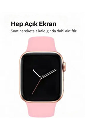 Android iOS Uyumlu Pembe Kadın Akıllı Saat Pink Strap