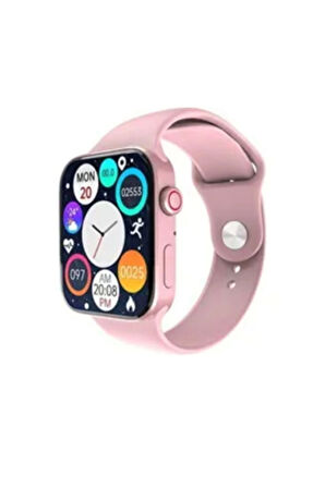 Premium Version Pembe Kordon Kadın Akıllı Saat Watch 7 Series Smart Watch