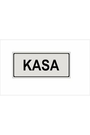Kasa Yönlendirme Levhası 7,5 Cm X 19 Cm Gümüş Renk Metal