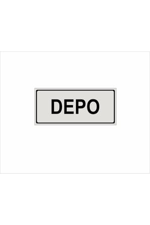 Depo Yönlendirme Levhası 7,5 Cm X 19 Cm Gümüş Renk Metal