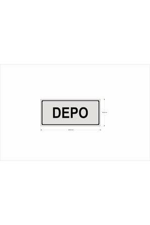 Depo Yönlendirme Levhası 7,5 Cm X 19 Cm Gümüş Renk Metal