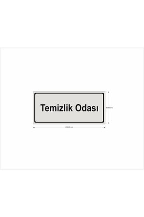 Temizlik Odası Yönlendirme Levhası 7,5 Cm X 19 Cm Gümüş Renk Metal