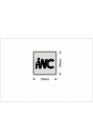 Bay-bayan Wc Yönlendirme Yazısı Metal Gümüş 10x10 Cm