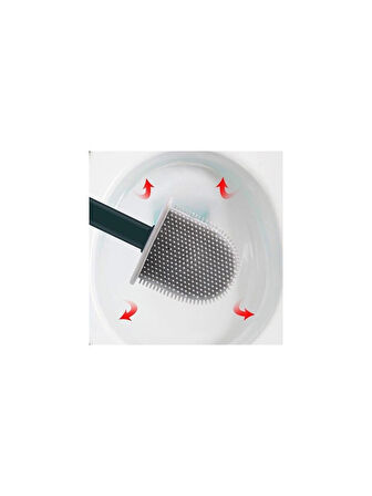 Silikon Klozet Fırçası Banyo Tuvalet Wc Küvet Temizleme Fırçası