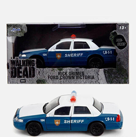 The Walking Dead - Rick Grimes Ford Crown Victoria Şerif Arabası | Jada 1:32 Ölçek
