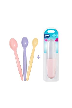 Wee Baby Beslenme Seti 3'lü Kaşık  Saklama Kabı