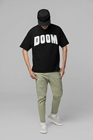Tasarım Doctor Doomsday Baskılı Unisex Oversize Marvel Karakter Tişört