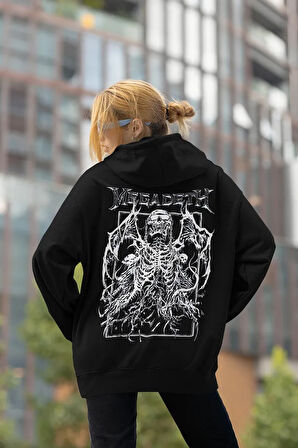 Megadeth Müzik Grubu Baskılı Unisex Oversize Tasarım Hoodie