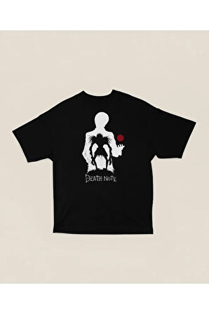 Anime Dizi Death Note Baskılı Unisex Oversize Tişört