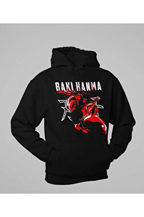 Baki Hanma Baskılı Unisex Oversize Anime Hoodie