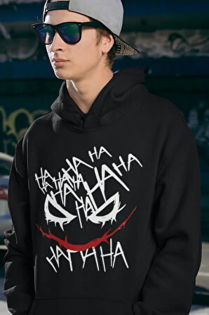 Tasarım Joker Baskılı Unisex Oversize Hoodie