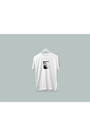 Makiteks Penye Kadın Erkek Yetişkin Baskılı Beyaz Gri Siyah Tshirt Yapabiliriz we can do it