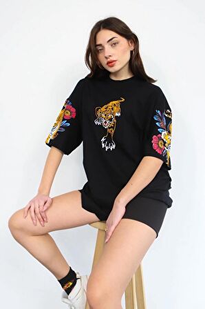 Pamuk Tiger Tasarımlı Unisex T-shirt