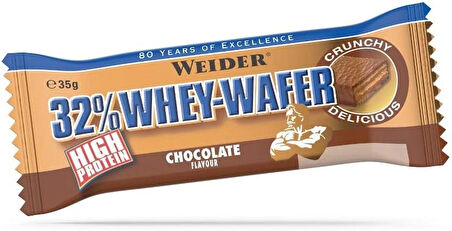 Weider Chocolate 35g Whey Wafer Bar - Pack of 12X35 Bars
