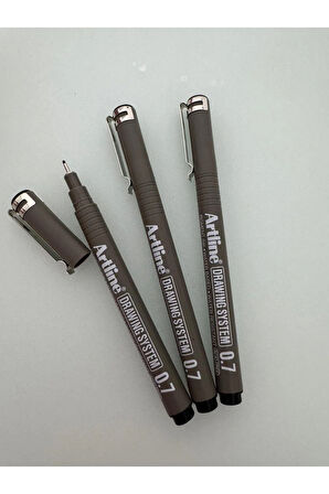 Çizim Kalemi 0.7 MM Siyah (3 adet)