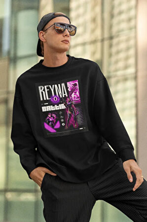 Reyna Battle Baskılı Unisex Oversize Valoorant Sweatshirt