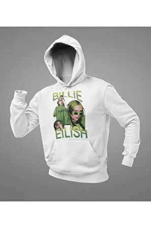 Billie Eilish Baskılı Unisex Oversize Şarkıcı Hoodie