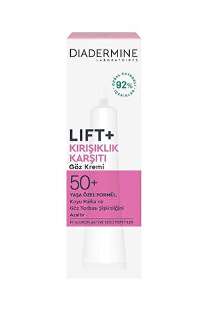 Diadermine Lift+ 50+ Kırışıklık Karşıtı Ve Göz Çevresindeki Koyu Halkları Azaltıcı Göz Kremi 15 ml