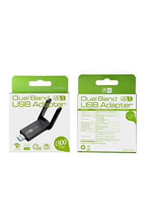 Electrima 1300 Mbps Dual Band Usb 3.0 Adaptör Kablosuz Wifi Alıcı 2.4ghz 5ghz