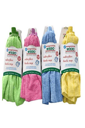 ﻿﻿Wikro 6 Adet Mikrofiber Mop Paspas Yedek Ucu Vileda Tipi