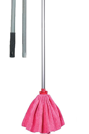 Wikro 1 Adet Mop 1 Adet Metal Sapı Ile Takım Mikrofiber Vileda Tipi Mop Paspas