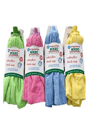 Wikro 1 Adet Mop 1 Adet Metal Sapı Ile Takım Mikrofiber Vileda Tipi Mop Paspas