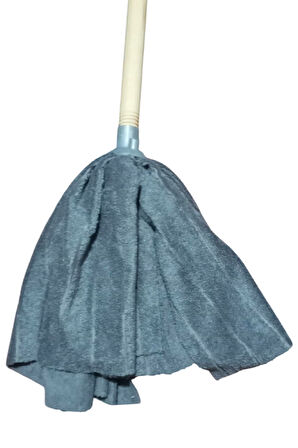 1 Adet Mop 1 Adet Ahşap Sapı ile takım Mikrofiber Vileda Tipi Mop Paspas Gri 