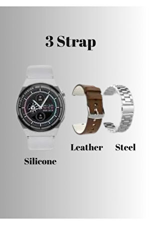 Yeni Nesil Spor Watch Akıllı Saat Spor Modu Sesli Arama NFC 3 Strap Smart Watch